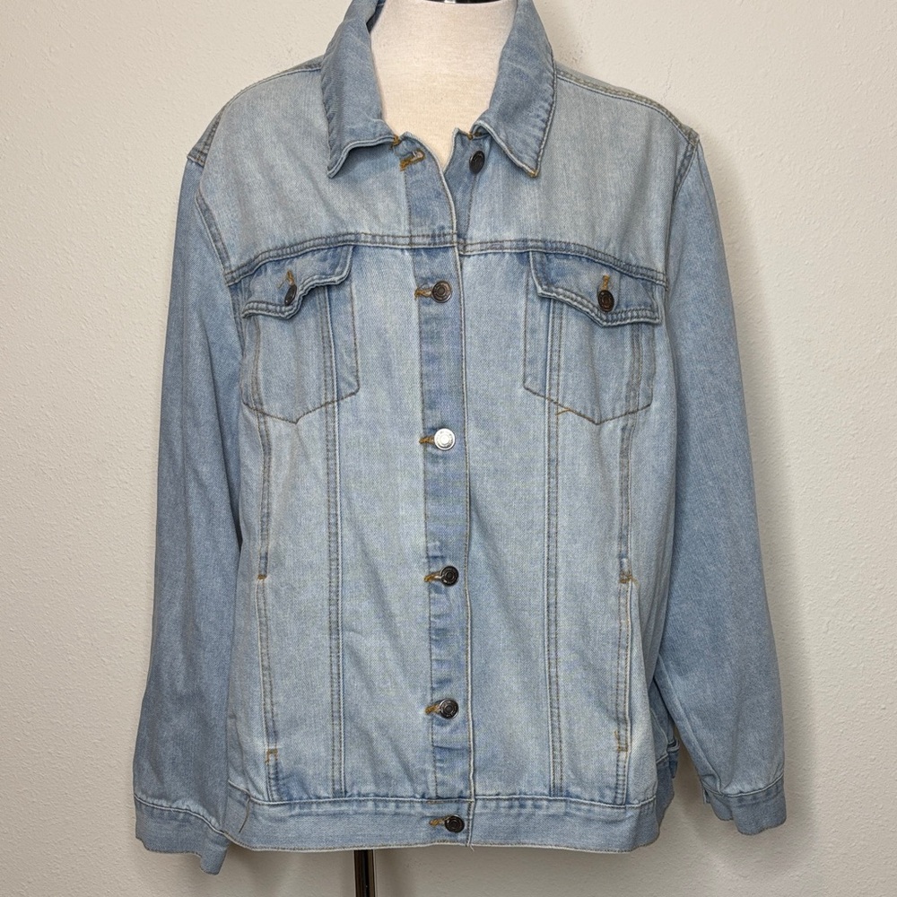 Working Title size 3X Classic Light Blue Denim Jacket for Women